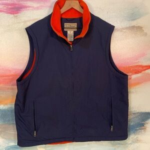 🔥EC🔥L.L.Bean Fleece Lined Zip Up Vest With Two Pockets.